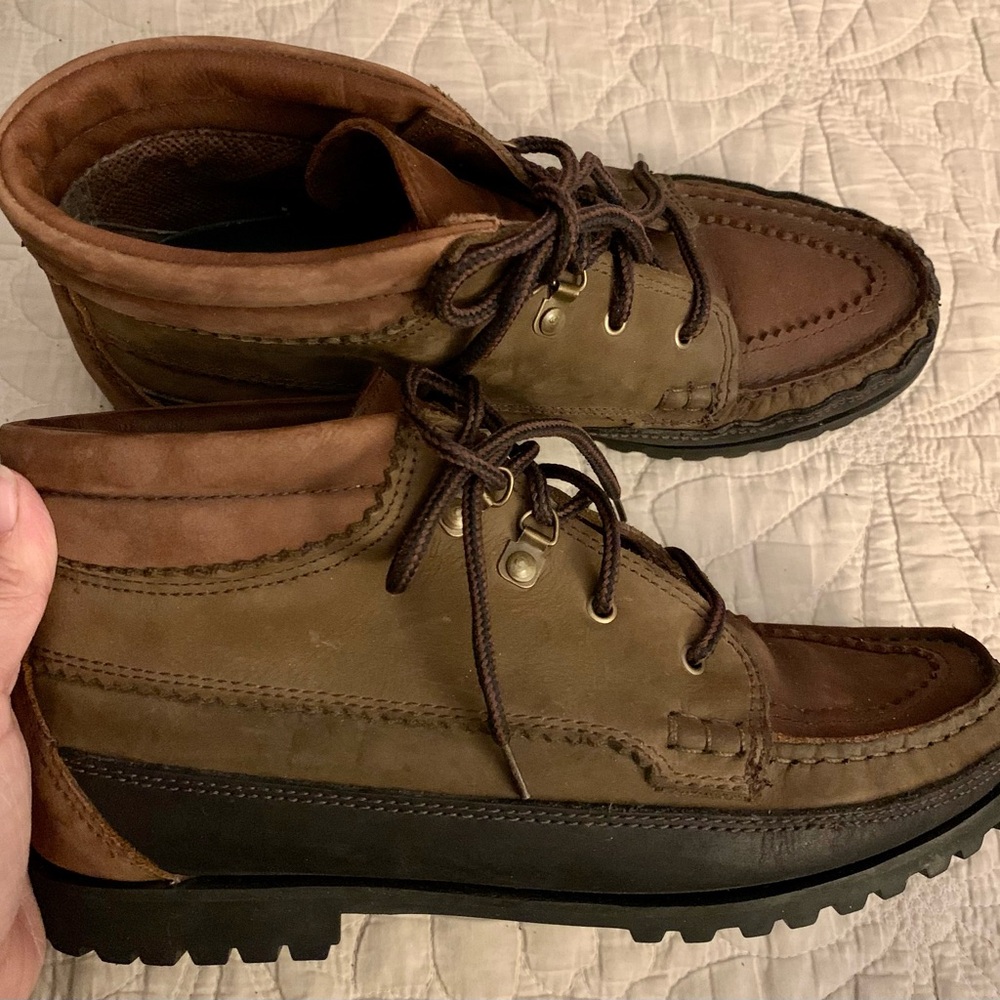 Vintage Urban Trends Moc Toe Brown Leather Boots